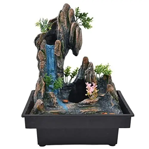 Produktbild: Steingarten-Brunnen, klassischer Design-Desktop-Brunnen Wasserfall für den Innenbereich für Schlafzimmer(#2)