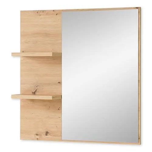 Produktbild: Stella Trading BARI Wandspiegel in Artisan Eiche Optik FSC-Zertifiziert - Praktischer Spiegel mit Ablage für Flur & Garderobe - 78 x 80 x 17 cm (B/H/T)