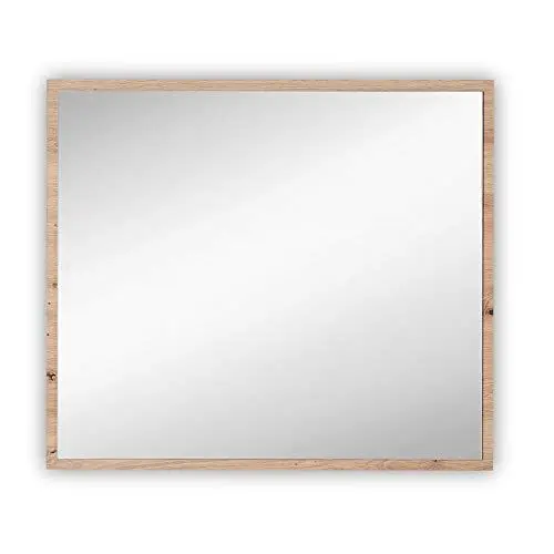 Produktbild: Stella Trading MEMPHIS Moderner Wandspiegel in Artisan Eiche Optik - hochwertiger Spiegel für Flur & Garderobe - 80 x 70 x 2 cm (B/H/T)