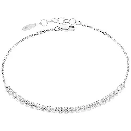 Produktbild: Stella-Jewellery 585er Weißgold Damen Armband Zirkonia
