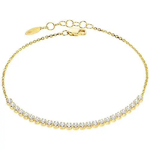 Produktbild: Stella-Jewellery 585er Gelbgold Damen Armband Zirkonia