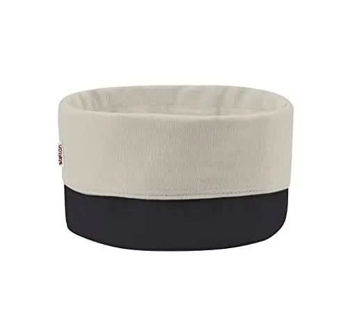 Produktbild: Stelton Brottasche - 100% OEKO-TEX Baumwolle - Faltbar - Maschinenwaschbar - Als Brotaufbewahrung oder als Tischbrotkorb vielseitig einsetzbar, Design von Klaus Rath, Schwarz/Sand