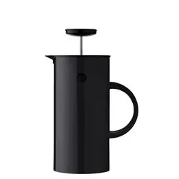 Produktbild: Stelton French Press EM77 - Französische Kaffeepresse, Kaffeemaschine, Isolierkanne, leicht zu öffnen & schließen - Spülmaschinenfeste Teile - Inkl. Messlöffel - 1 Liter (8 Tassen), Schwarz