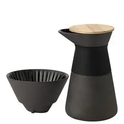 Produktbild: Stelton Theo Kaffeefilterkanne, Stein, 0,6 L, schwarz, 14 x 14 x 23,5 cm