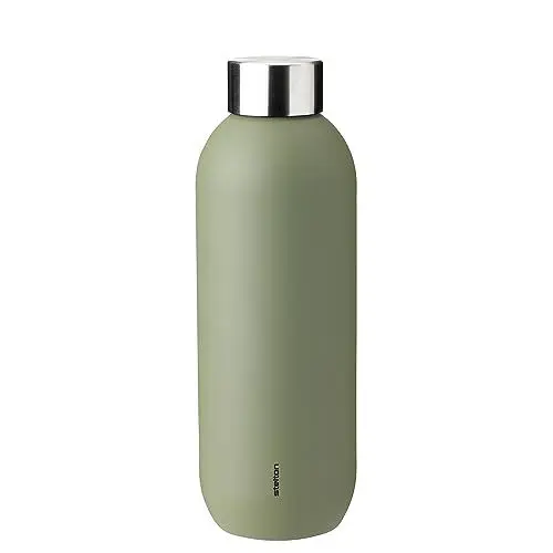 Produktbild: Stelton Thermosflasche Keep Cool - Thermo-Trinkflasche - Doppelwandige Isolierkanne - Moderner Design-Thermobecher für Wasser, heiße & kalte Getränke, Kaffee, Tee - 0,6 Liter, Army