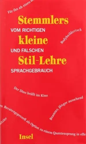 Produktbild: Stemmlers kleine Stil-Lehre