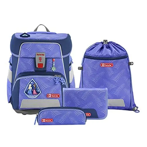 Produktbild: Step by Step Schulranzen-Set Space, Ice Princess, 5-teilig, lila, Prinzessin-Design, ergonomischer Tornister mit Reflektoren, höhenverstellbar mit Hüftgurt, für die 1. bis 4. Klasse, 20L