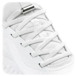 Produktbild: Stepace Elastische Schnürsenkel mit Metallkapseln, Schnürsenkel ohne binden für Kinder Erwachsene Sneaker, 2 Paar flach, mit Drehverschluss Weiß