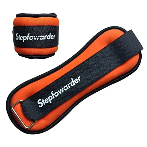 Produktbild: Stepfowarder 2er Set Gewichtsmanschetten 0.3-1.0kg, Gewichtsmanschette Fuß Gewichte für Beine und Arme, 3 Farbvarianten, Laufgewichte für Hand- und Fußgelenke (2 * 0.3KG - Orange)