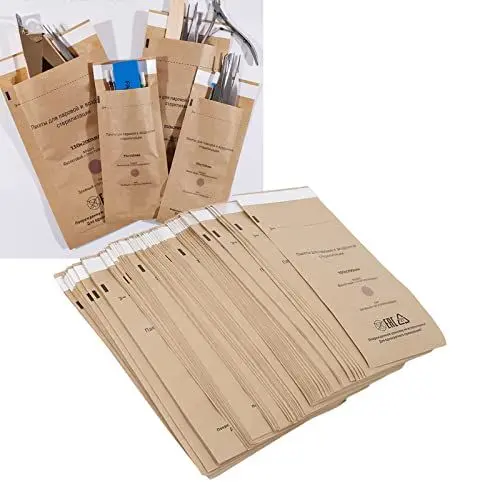Produktbild: Sterilisationsbeutel, Sterilisation Tasche, 100 X 200 mm Dentalwerkzeug Selbstversiegelnder Beutel, Einweg Nagelzubehör, für Nagel Sterilisatoren Desinfektionsmaschinen(100 Stück)