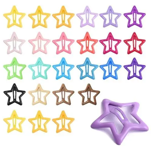 Produktbild: Stern Haarspangen 50 Stück Star Hair Clips Klein Haarspange Sterne Haarclips Bunt Metall Haarklammern für Damen Mädchen