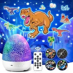 Produktbild: Sternenhimmel Projektor Kinder,93-Modi Nachtlicht Kinder Nachtlicht Baby,15 Musik Spieluhr Baby,Fernbedienungen+360°Drehung Nachtlicht Sternenhimmel Projektor Kinder,Nachttischlampe Kinder (Dino-Ei)