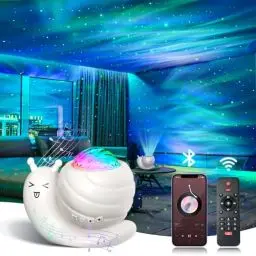 Produktbild: Sternenhimmel Projektor Kinder, Nordlicht Projektor Galaxy Projektor mit Musik-Player/53 Beleuchtung-Effekten/Fernbedienung/Timer,Star Projector Polarlicht Projektor Kinder Schlafzimmer Party Kinder