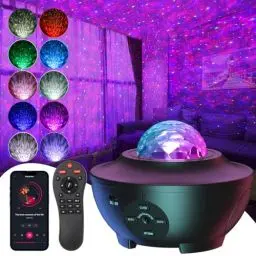 Produktbild: Sternenhimmel Projektor, UOUNE LED Sternenlicht Projektor mit Bluetooth Lautsprecher,Timer, Starry Stern Nachtlicht für Kinder,Erwachsene,Schwarz