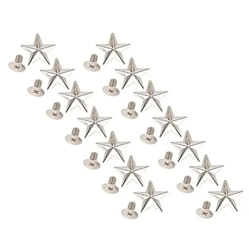 Produktbild: Stern-S-Niete mit Bolzenknopf, Zink-Oy-Sternniete für Kleidungsdekoration, Ideal für -Modeprojekte, Taschen, Schuhe, Mehr (Silver)