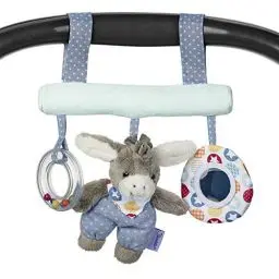Produktbild: Sterntaler 6602000 Spielzeug zum Aufhängen mit Klettverschluss, Esel Emmi, Inklusive Rassel, Alter: Für Babys ab der Geburt, Mehrfarbig