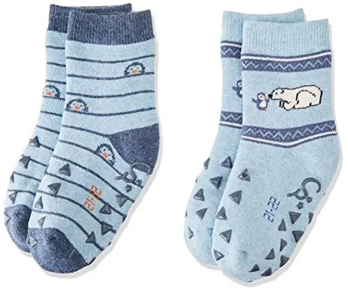 Produktbild: Sterntaler Baby-Jungen ABS-Krabbelsöckchen DP Eisbär Hausschuh-Socken, Himmel, 20