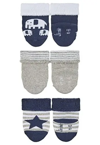 Produktbild: Sterntaler Baby-Jungen Söckchen 3er Elefant Socken, Marine, 16