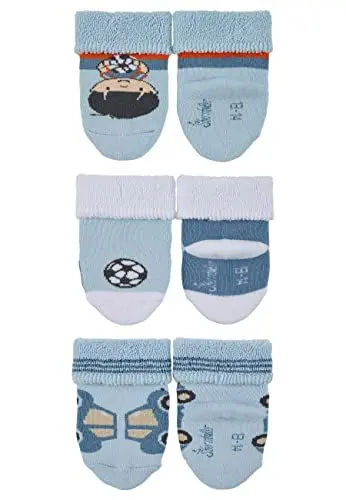 Produktbild: Sterntaler Baby-Jungen Söckchen 3er Fußball Socken, bleu, 18