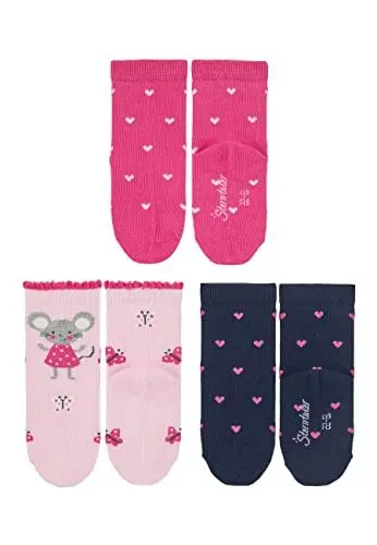 Produktbild: Sterntaler Baby-Mädchen 3er-Pack Herzen/Maus Söckchen, pink, 18