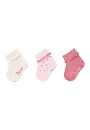 Produktbild: Sterntaler Baby Mädchen Baby Socken GOTS Söckchen 3er-Pack Punkte Strümpfe - Socken Baby - mit Punkte Motiv und uni - beige, 16
