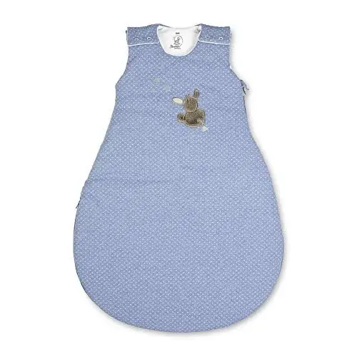 Produktbild: Sterntaler Baby-Schlafsack, Esel Emmi, Reißverschluss und Knöpfe, Größe: 50/56, Hellblau