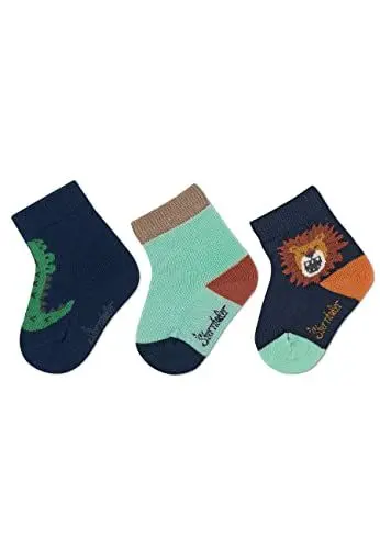 Produktbild: Sterntaler Baby Jungen Baby Socken Baby-Söckchen 3er Pack Krokodil - Socken Baby, Babysöckchen, Babysocken - aus Baumwolle - marine, 14