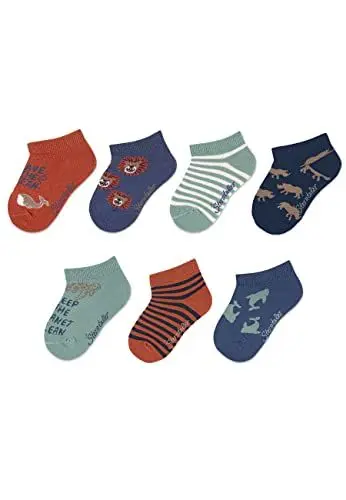 Produktbild: Sterntaler Baby Jungen Baby Socken Sneaker-Söckchen 7er Pack - Socken Baby, Babysöckchen, Babysocken - aus Baumwolle - hellbraun, 18