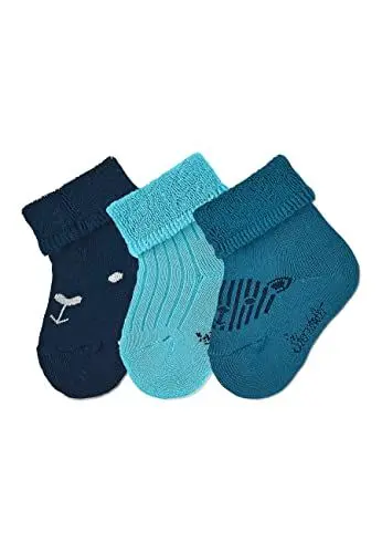 Produktbild: Sterntaler Baby Jungen Baby Socken Söckchen 3er-Pack Bär Strümpfe - Socken Baby, Babysöckchen - mit Bär Motiv und Vollplüsch - marine, 16
