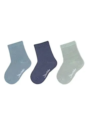 Produktbild: Sterntaler Baby Jungen Baby Socken Söckchen 3er Pack uni Bambus - Socken Baby, Babysöckchen, Babysocken - aus Bambuszellstoff - bleu, 18