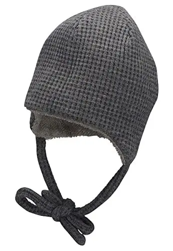 Produktbild: Sterntaler Baby Jungen Beanie Baby Beanie Waffeloptik Mütze - Beanie Baby, Kinderbeanie - aus Viskose mit Bindeband - rauchgrau, 35