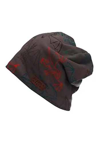 Produktbild: Sterntaler Baby Jungen Slouch-Beanie Drachen Mütze - Gefüttert Mit Baumwoll Fleece - Dunkelgrau, 49