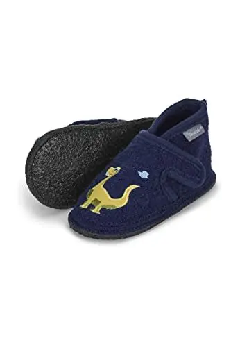 Produktbild: Sterntaler Baby Jungen Hausschuhe Baby Hausschuhe Dino Babyschuh - Hausschuhhe Baby - Low-Top Babyschuh mit Kunststoff Sohle - marine, 23/24 EU