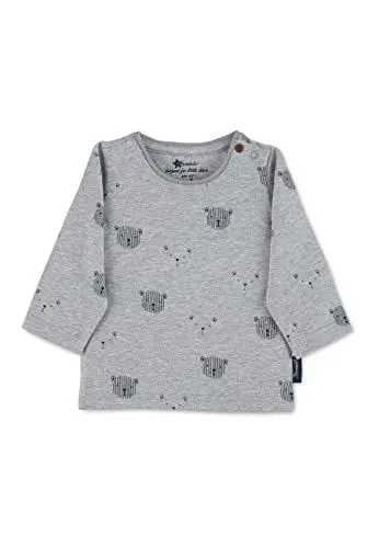 Produktbild: Sterntaler Baby Jungen Langarmshirt Baby Langarm-Shirt Bärengesicht Langarmshirt - Baby Shirt Langarm - mit Bären Print - rauchgrau, 62