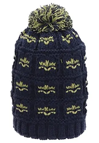 Produktbild: Sterntaler Baby Jungen Bommelmütze Mit Strukturmuster - Gefüttert Mit Baumwollfleece, Kappe Für Kinder - Marine, Größe 53