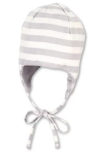 Produktbild: Sterntaler Baby Jungen Mütze Baby GOTS Streifen Mütze - Mütze Baby, Kappe Kinder - aus Jersey mit Streifen und Bindeband - hellgrau, 51