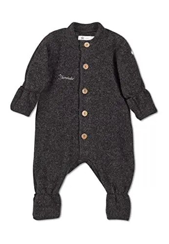 Produktbild: Sterntaler Baby Jungen Overall Baby Overall - Overall Baby - aus Merino Wolle mit Stickerei und Knopfleiste - anthrazit meliert, 56