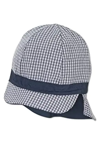 Produktbild: Sterntaler Unisex Kinder Wende-schirmmütze Vichy/Uni Kindermütze, Marine, 45 EU