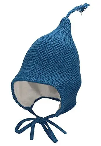 Produktbild: Sterntaler Baby Jungen Strickmütze Baby GOTS Strickmütze Zipfel Mütze - Baby Strickmütze - aus Baumwolle mit Bindeband - mittelblau, 45