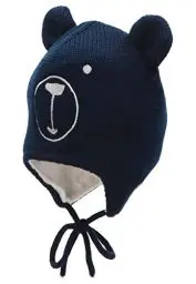 Produktbild: Sterntaler Baby Jungen Strickmütze Baby Strickmütze Mütze - Baby Strickmütze, Mütze Baby, Kappe Kinder - aus Wolle mit Bindeband - marine, 43