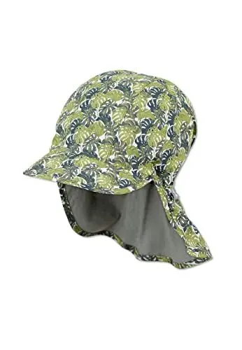Produktbild: Sterntaler Baby Jungen Wende-Schirmmütze m.Nackensch. Wende Schirmmütze mit Nackenschutz Blätter - Wendemütze Kinder - aus Baumwolle - dunkelgrün, 51