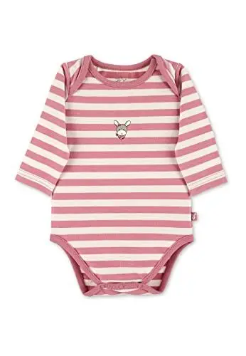 Produktbild: Sterntaler Kleinkind Mädchen Baby Body GOTS Langarm Body Emmi - Body Baby - aus geringeltem Jersey mit Esel Print - rosa, 80