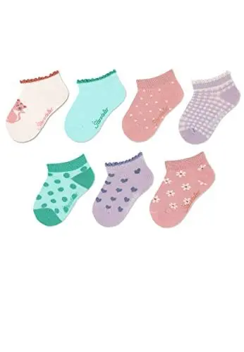 Produktbild: Sterntaler Baby Mädchen Baby Socken Sneaker-Söckchen 7er Pack - Socken Baby, Babysöckchen, Babysocken - aus Baumwolle - zartrosa, 18