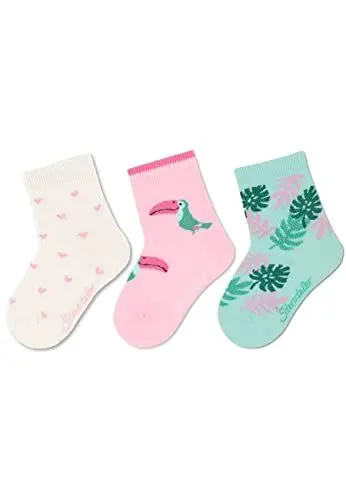 Produktbild: Sterntaler Baby Mädchen Baby Socken Söckchen 3er-Pack Herzen - Socken Baby, Babysöckchen, Babysocken - aus Baumwolle - beige, 18