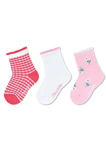 Produktbild: Sterntaler Baby Mädchen Baby Socken Söckchen 3er Pack Vichykaro - Socken Baby, Babysöckchen, Babysocken - aus Baumwolle - koralle, 17-18 EU