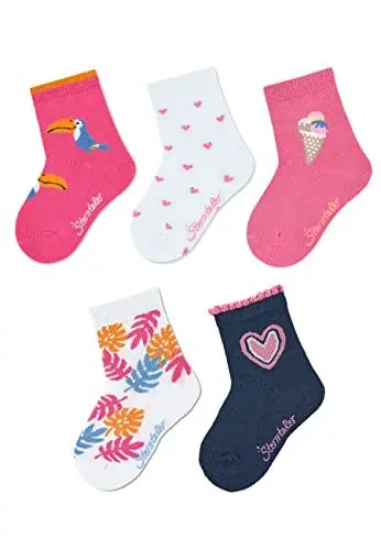 Produktbild: Sterntaler Baby Mädchen Baby Socken Söckchen 5er Pack - Socken Baby, Babysöckchen, Babysocken - aus Baumwolle - pink, 18
