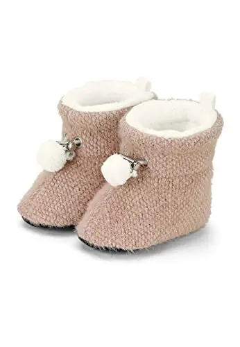 Produktbild: Sterntaler Baby Mädchen Hausschuhe Baby Bommel Babyschuh - Hausschuhhe Baby - Mid-Top Babyschuh mit Gummi Sohle rutschfest - beige, 16