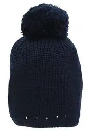 Produktbild: Sterntaler Baby Mädchen Mütze Baby Bommelmütze Ziernieten Mütze - Mütze Baby, Kappe Kinder - gefüttert mit Baumwollfleece - marine, 53
