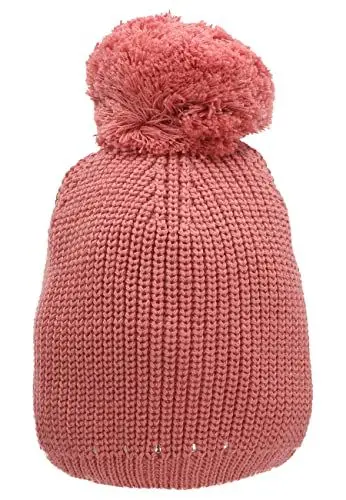Produktbild: Sterntaler Baby Mädchen Mütze Baby Bommelmütze Ziernieten Mütze - Mütze Baby, Kappe Kinder - gefüttert mit Baumwollfleece - rosa, 53