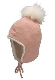 Produktbild: Sterntaler Baby Mädchen Mütze Baby Inka Lurex Mütze - Mütze Baby, Kappe Kinder - aus Strickware mit Bommel und Bindeband - rosa, 49